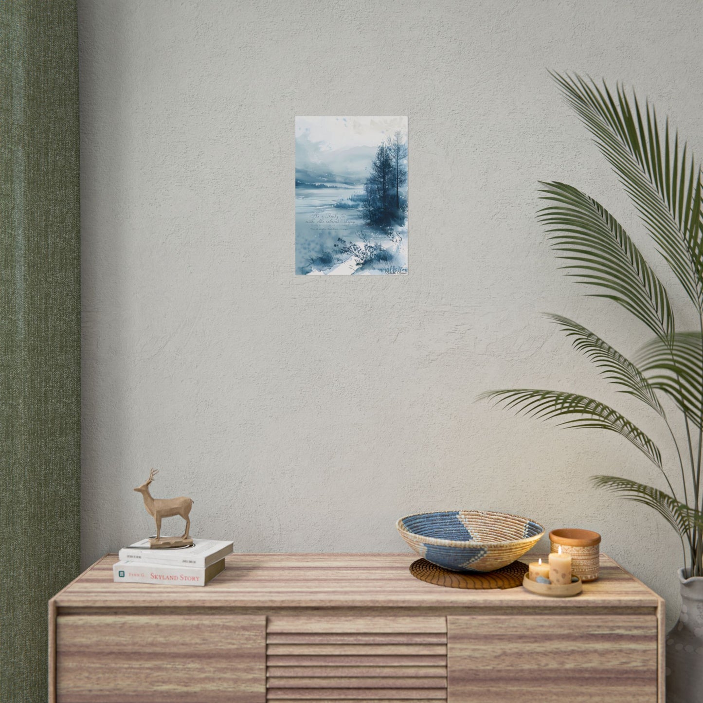 Peaceful Serenity: Winding River and Forest Reflections - Poster