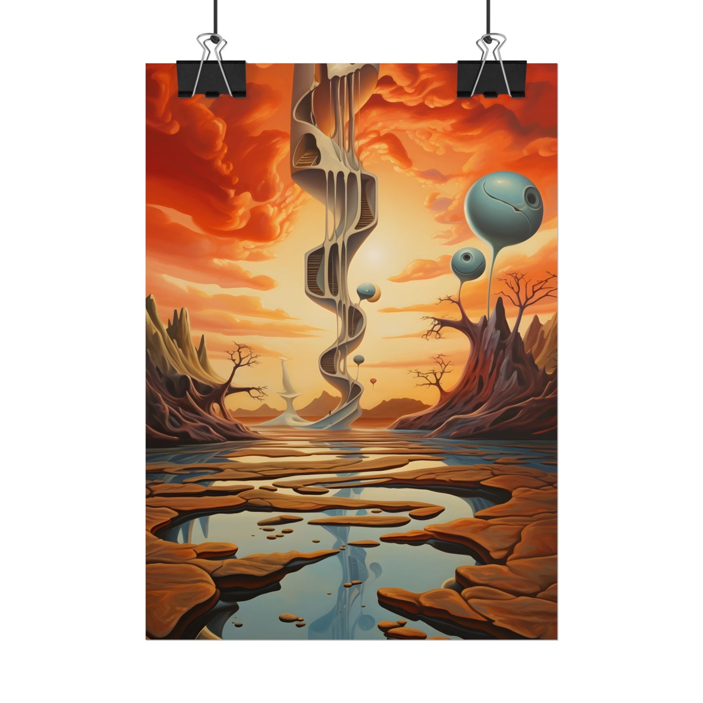 Surreal Psychedelic Dreamscapes: Vibrant Artwork - Poster