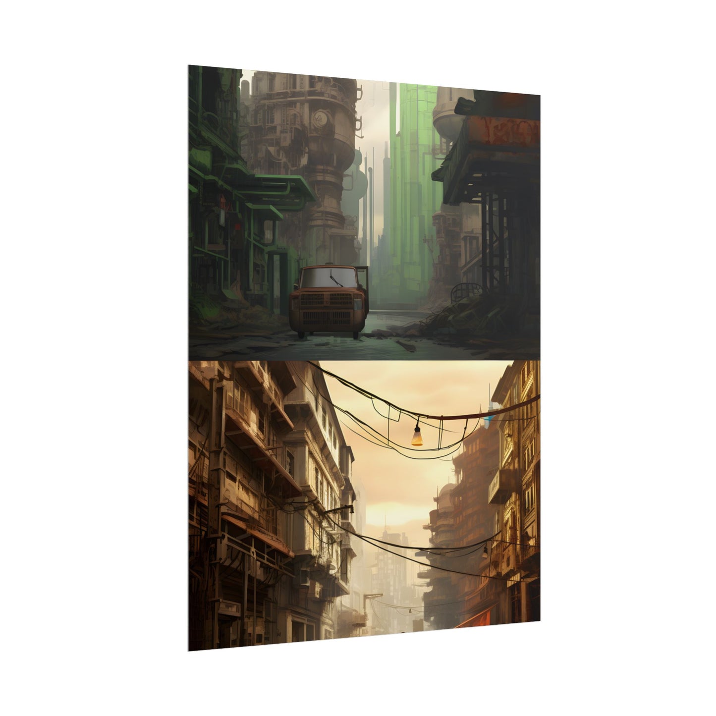Steampunk Post-Apocalypse: Ruins of a Thriving City - Poster