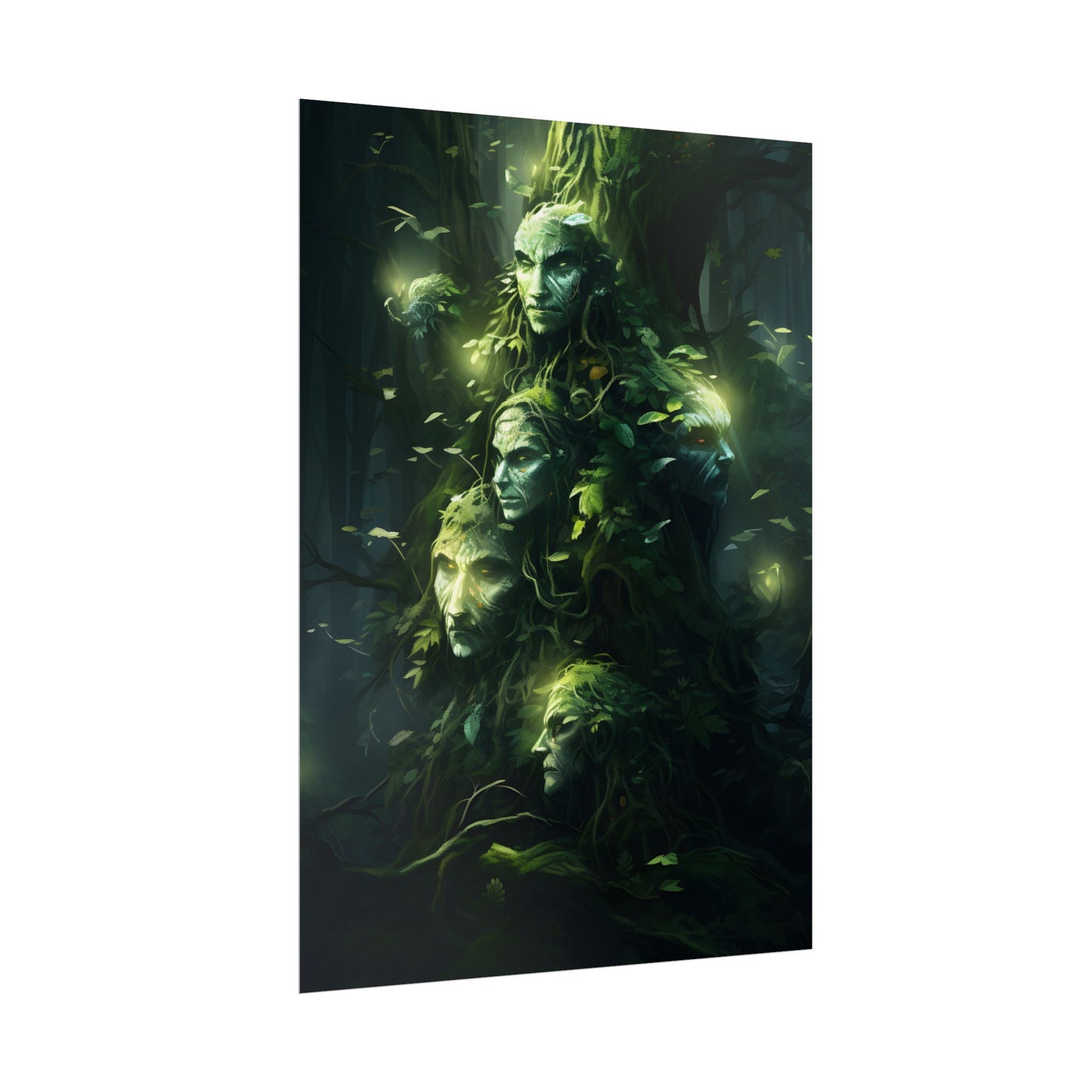 Mystical Morning Guardians: Ancient Forest Spirits - Poster