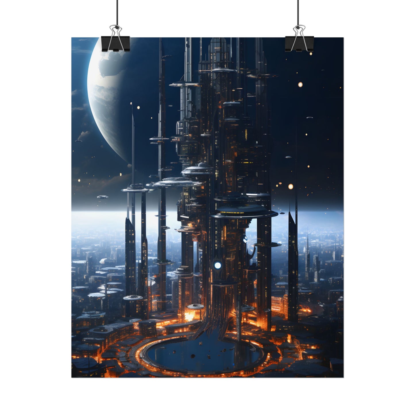 Massive Space Station: Industrial Orbit Artwork - Poster