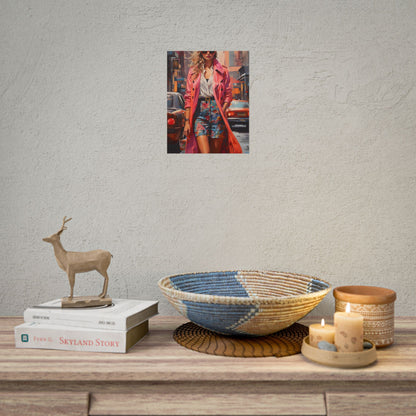 Urban Fashionista: City Street Photography Artwork - Poster