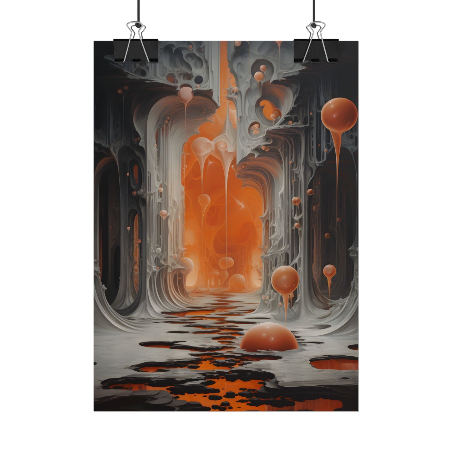 Surreal Fantasy: Tears in Reality with Portals Digital Art - Poster