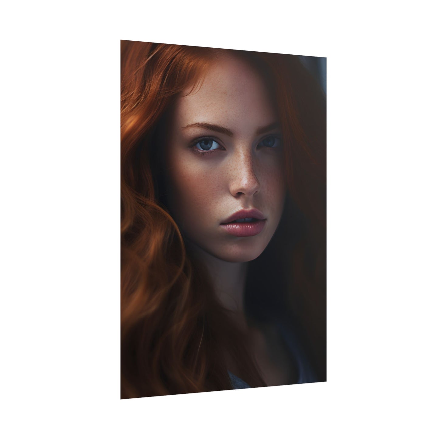 Redhead Model: Sophisticated Portrait Art - Poster