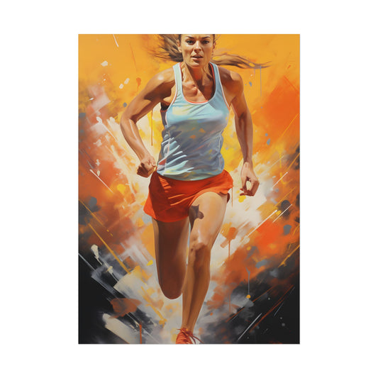 Passionate Athlete: Motivational Portrait of a Dedicated Man - Poster