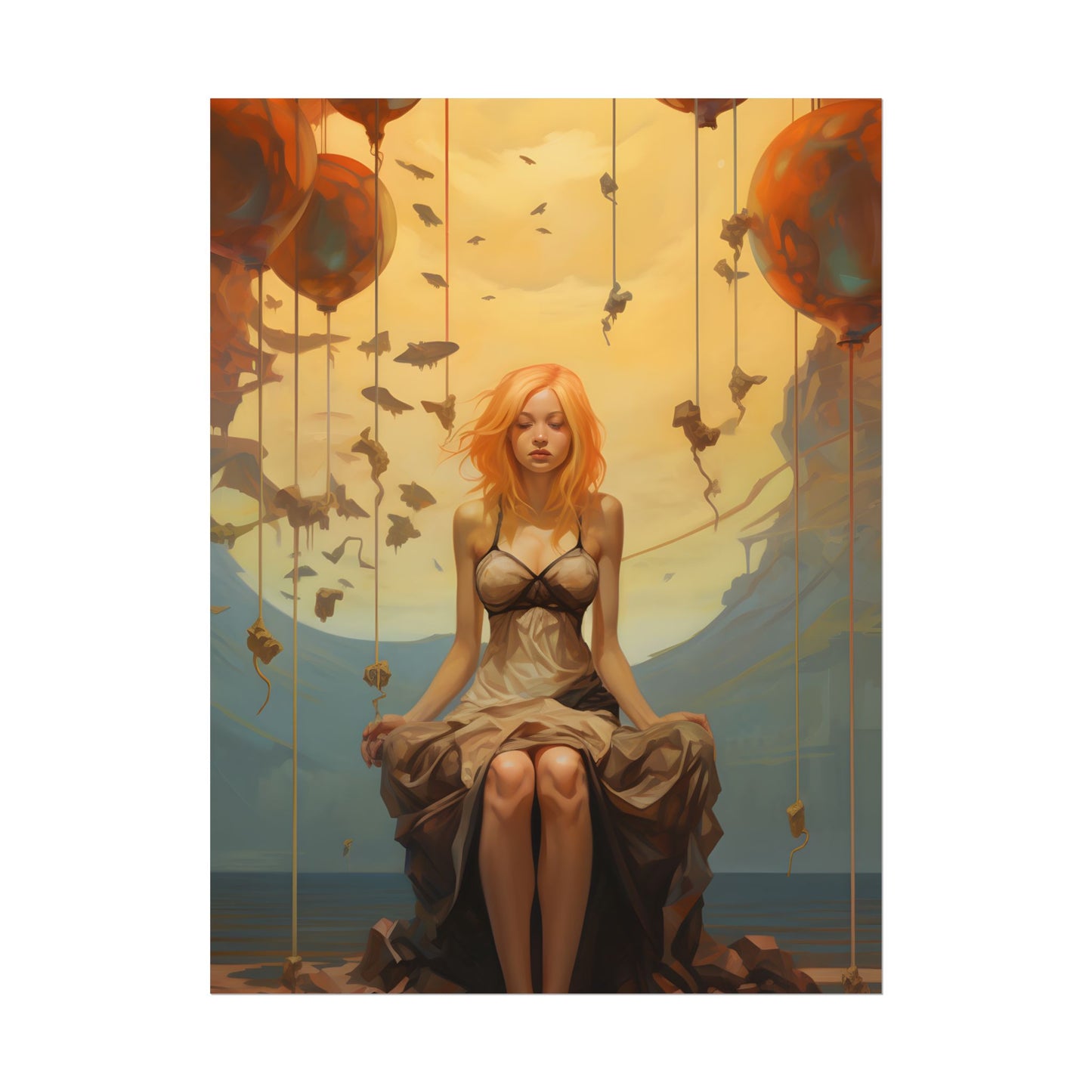 Leg Study in Natural Light: Dark Art Photography - Poster