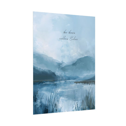 Peaceful Serenade: A Calming Landscape with Inspirational Quote - Poster