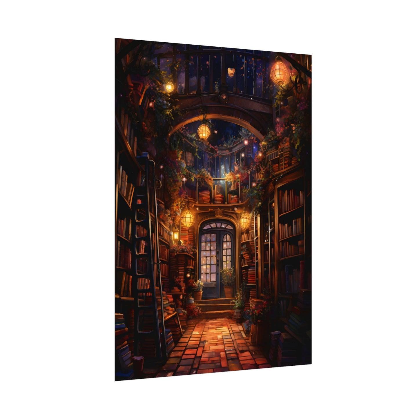 Magical Bookshop: Cozy Charming Bookstore Art - Poster