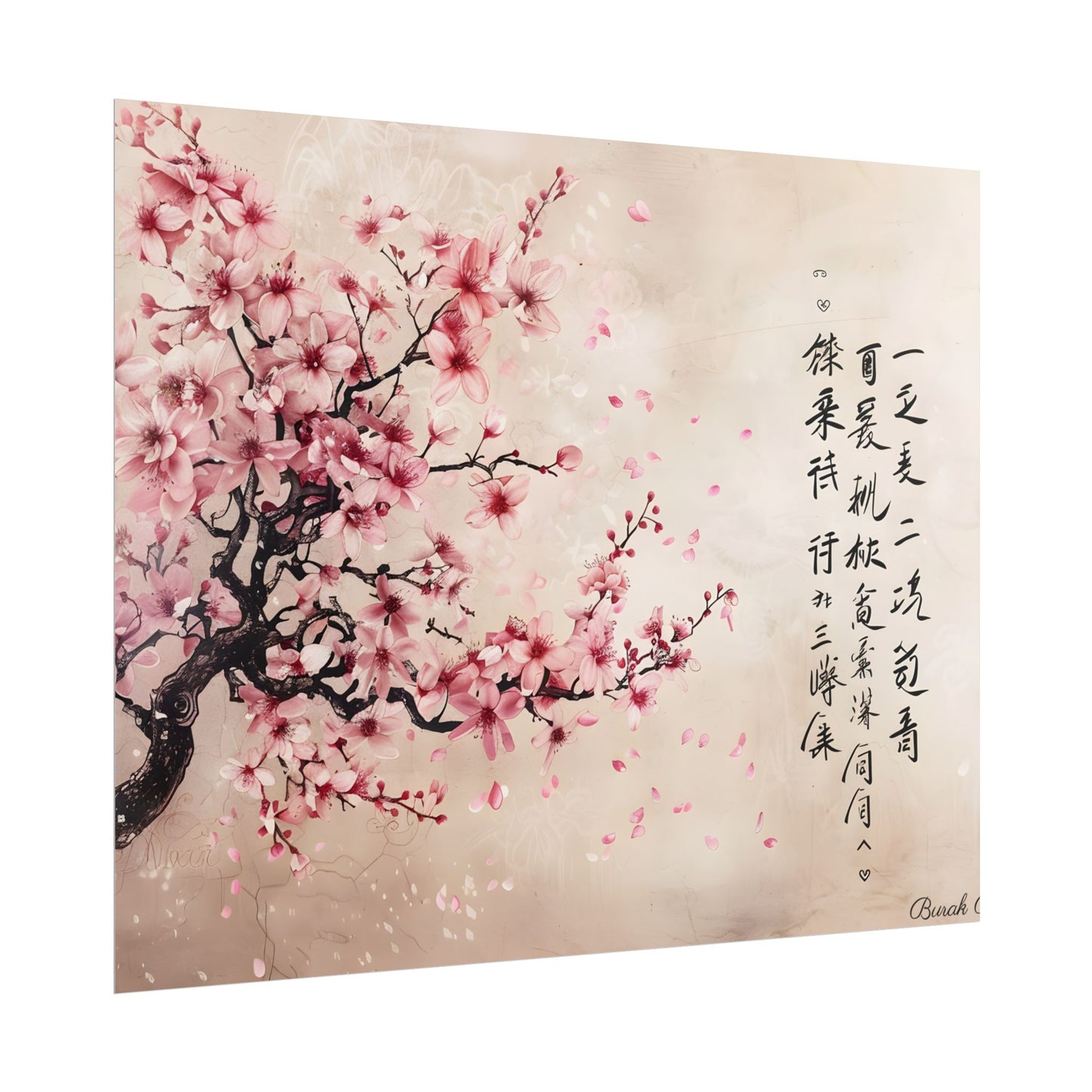 Elegant Cherry Blossom: Japanese Art Photography - Poster