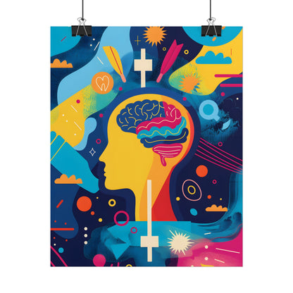 Vibrant Growth Mindset: Inspirational Quote on a Colorful Background - Poster