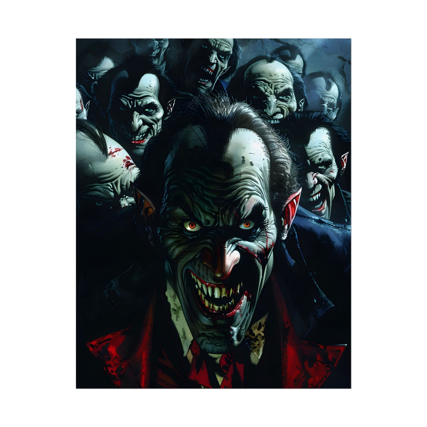 Mischievous Vampires: Gothic Group Artwork - Poster