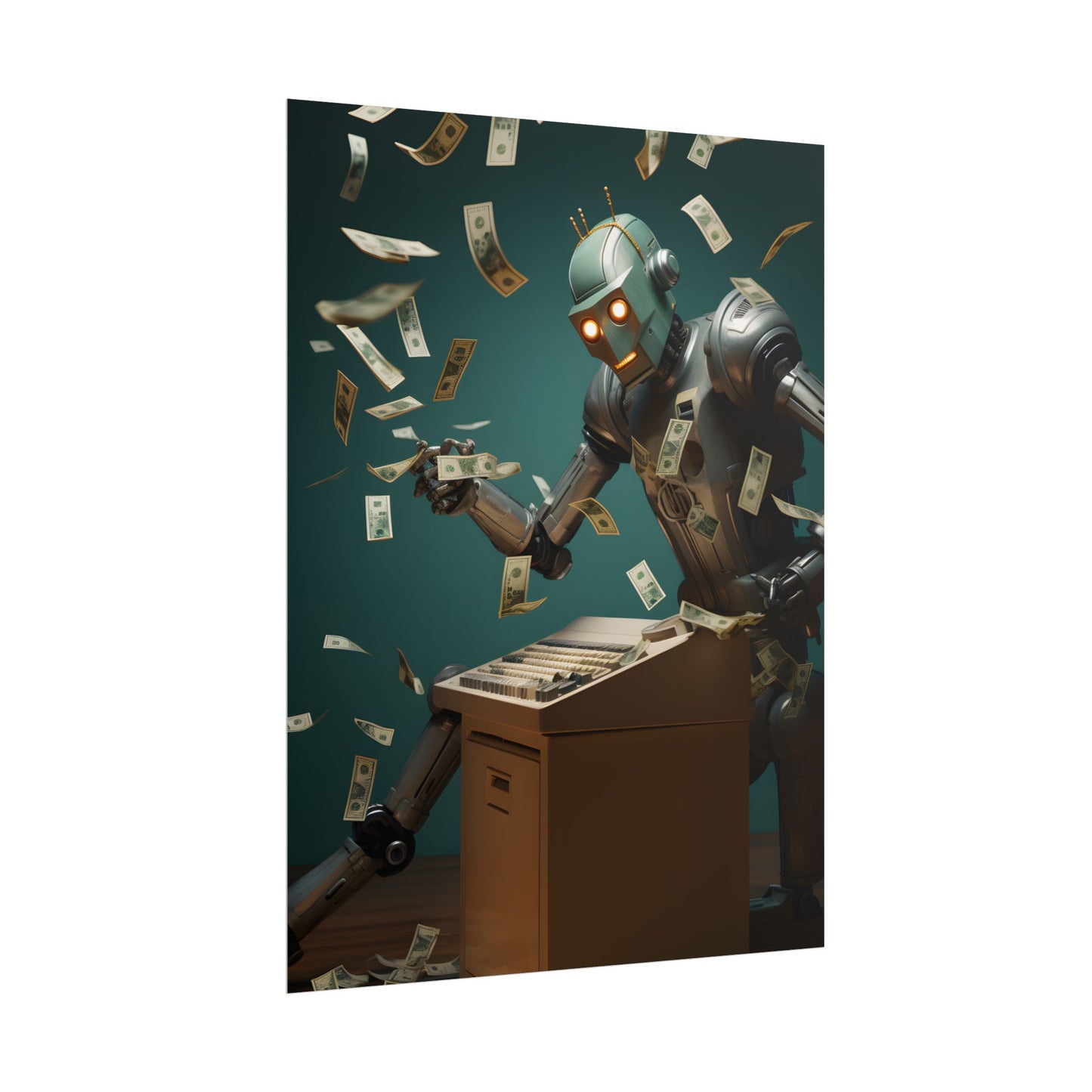 Robotic Art Heist: Modern Masterpieces Meet Metal Minds - Poster