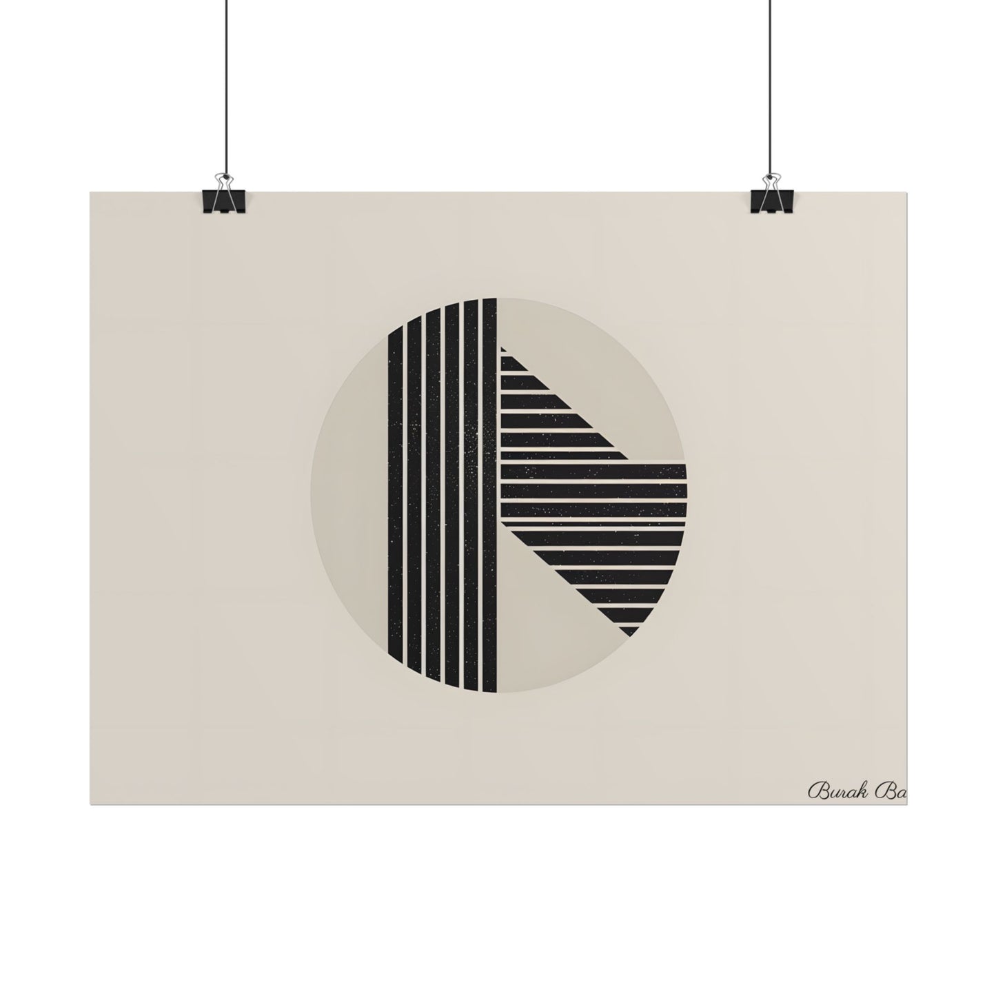 Modern Minimalist Poster: Bold Typography and Geometric Forms - Poster