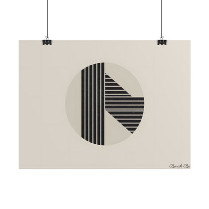 Modern Minimalist Poster: Bold Typography and Geometric Forms - Poster
