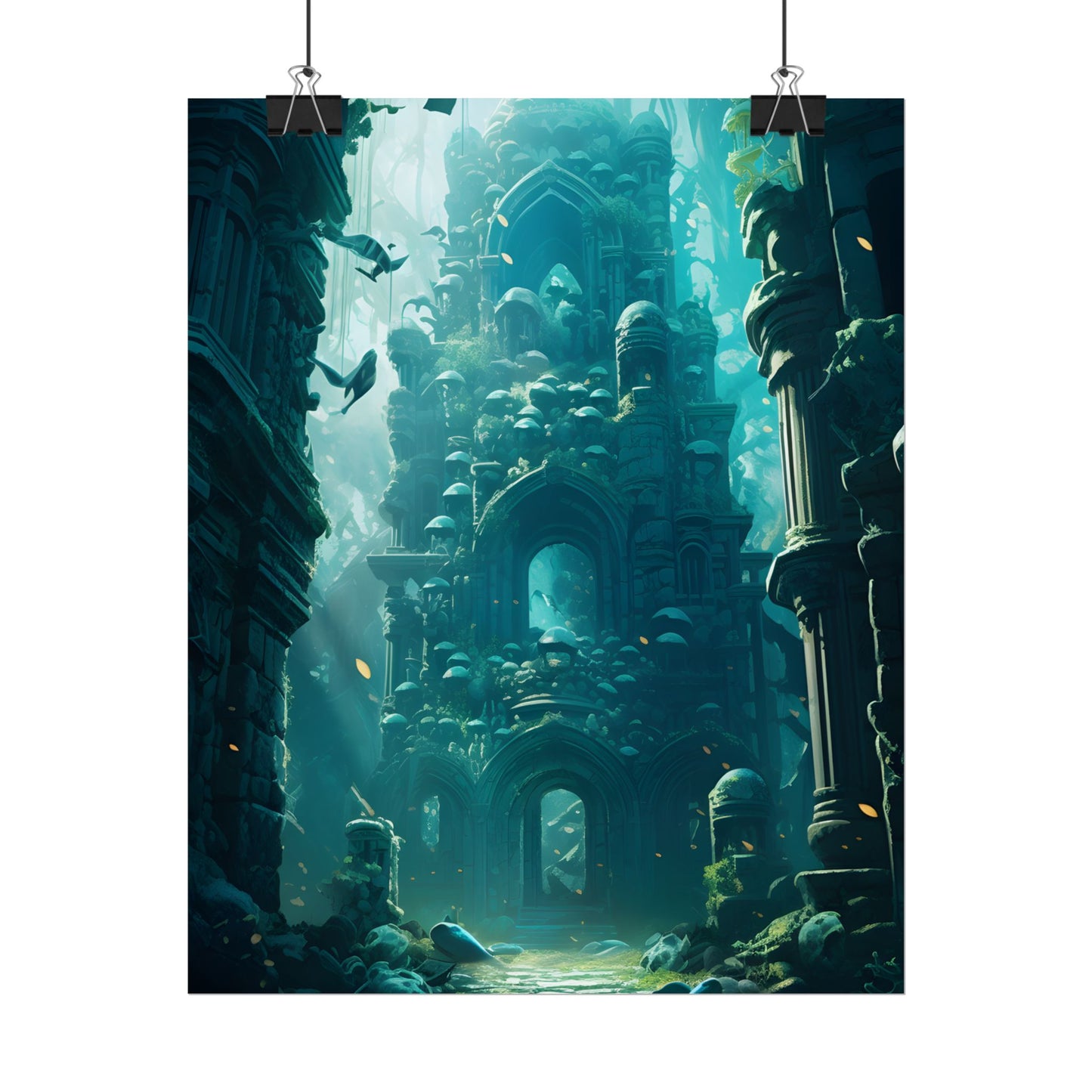 Lost Underwater Civilization: Ancient Artifacts in Mysterious Depths - Poster