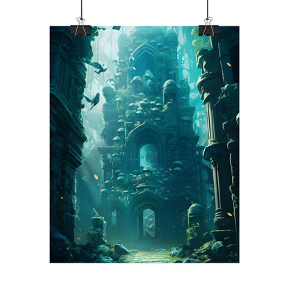 Lost Underwater Civilization: Ancient Artifacts in Mysterious Depths - Poster