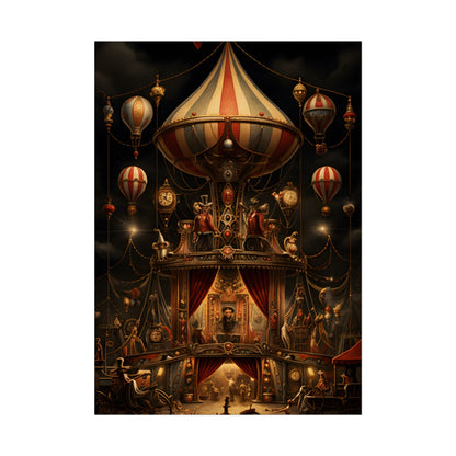 Whimsical Clockwork Circus: A Fantastical Artwork - Poster