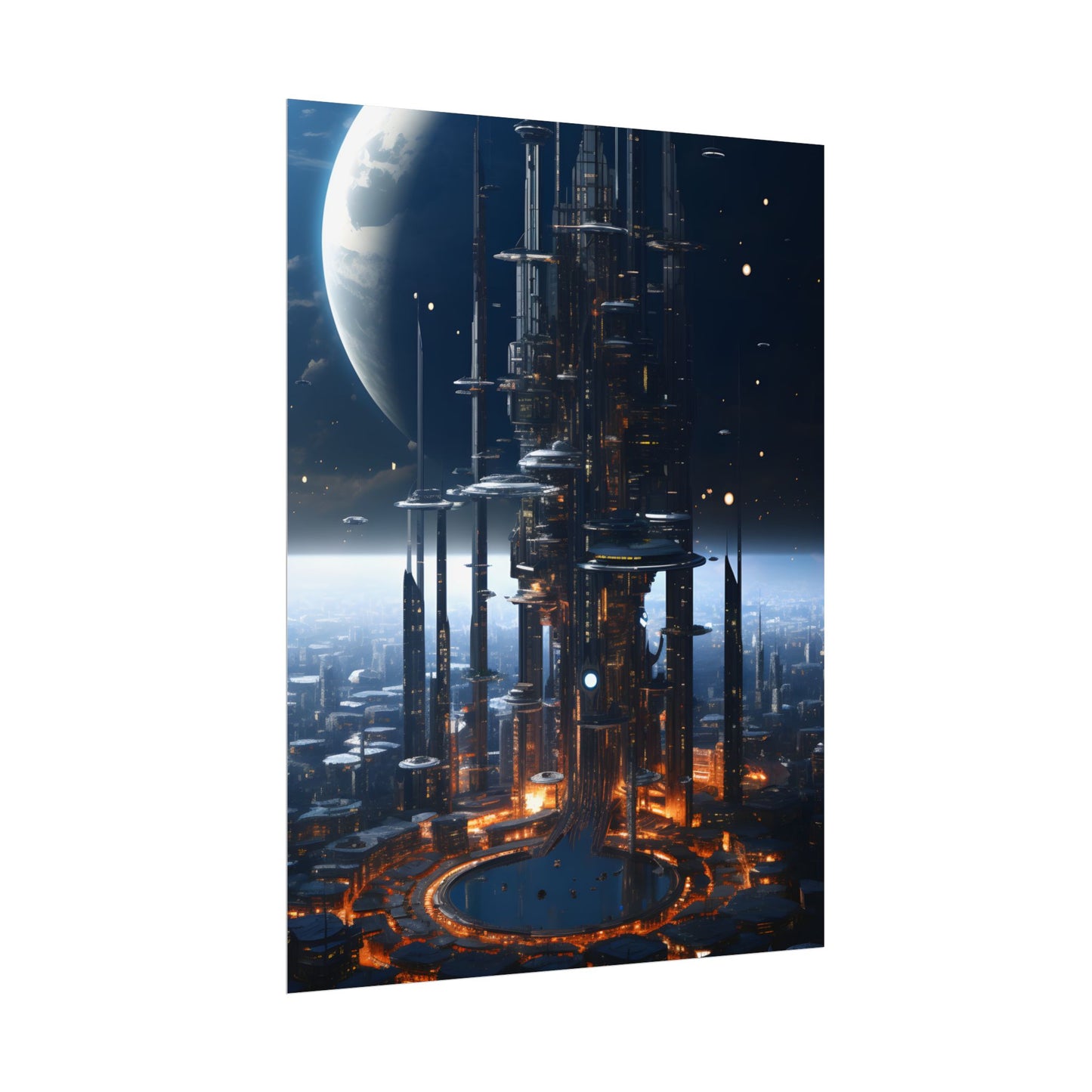 Massive Space Station: Industrial Orbit Artwork - Poster