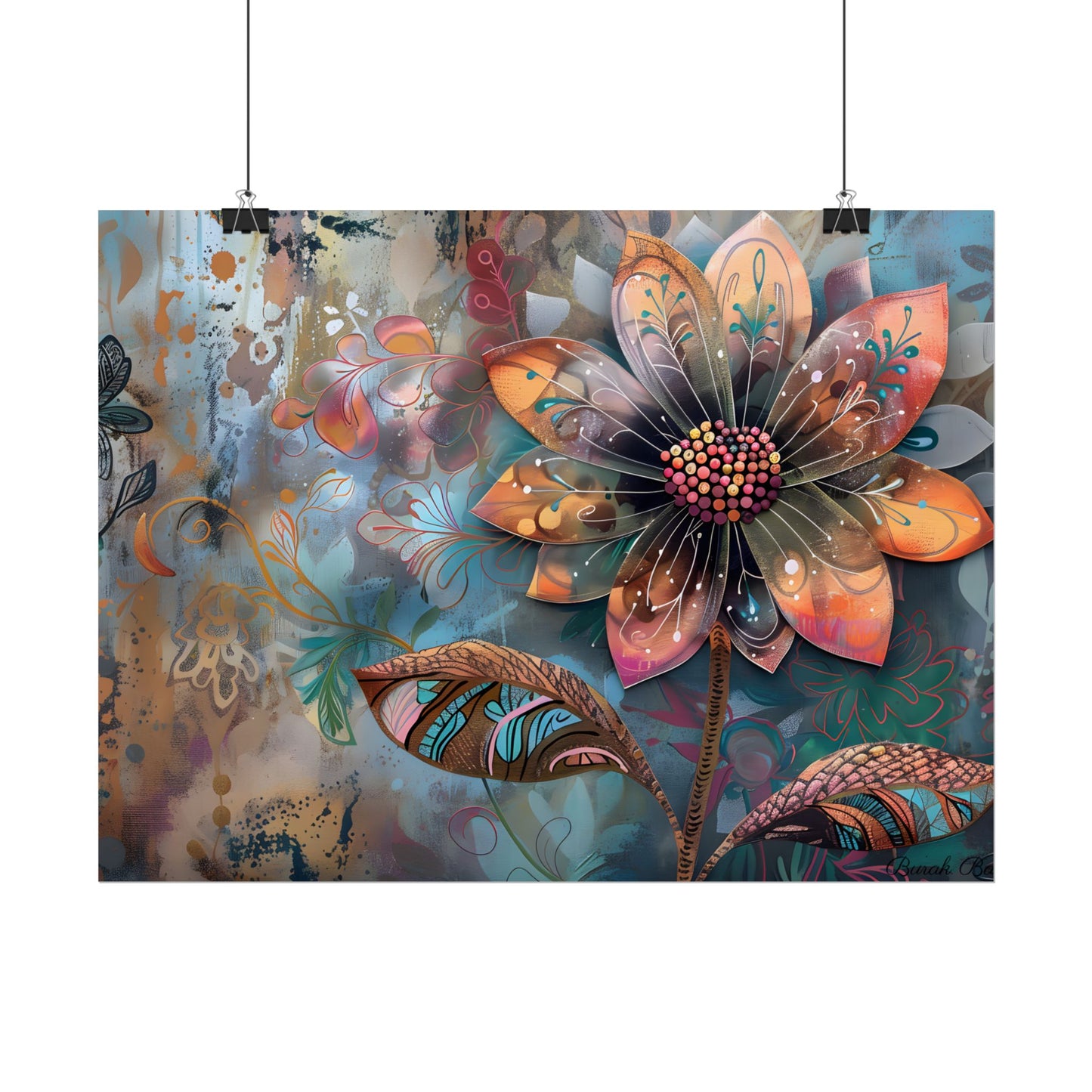 Blooming Flower: Growth Mindset in Whimsical Bloom - Poster