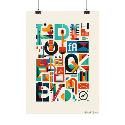 Colorful Infographic: Statistics Explained with Letter L - Poster