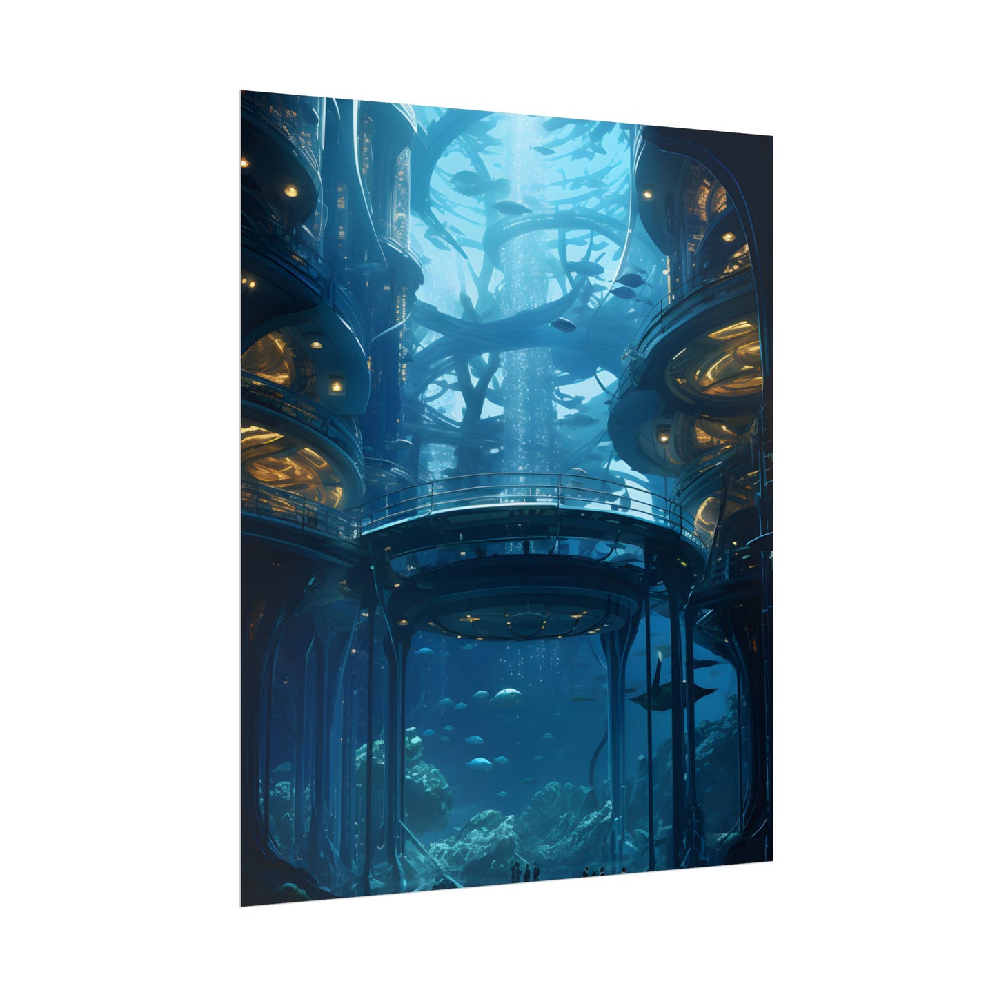 Advanced Underwater City: Visionary Metropol in the Future - Poster