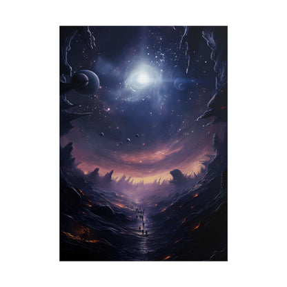 Black Hole Cosmic Art: A Planetary Masterpiece - Poster
