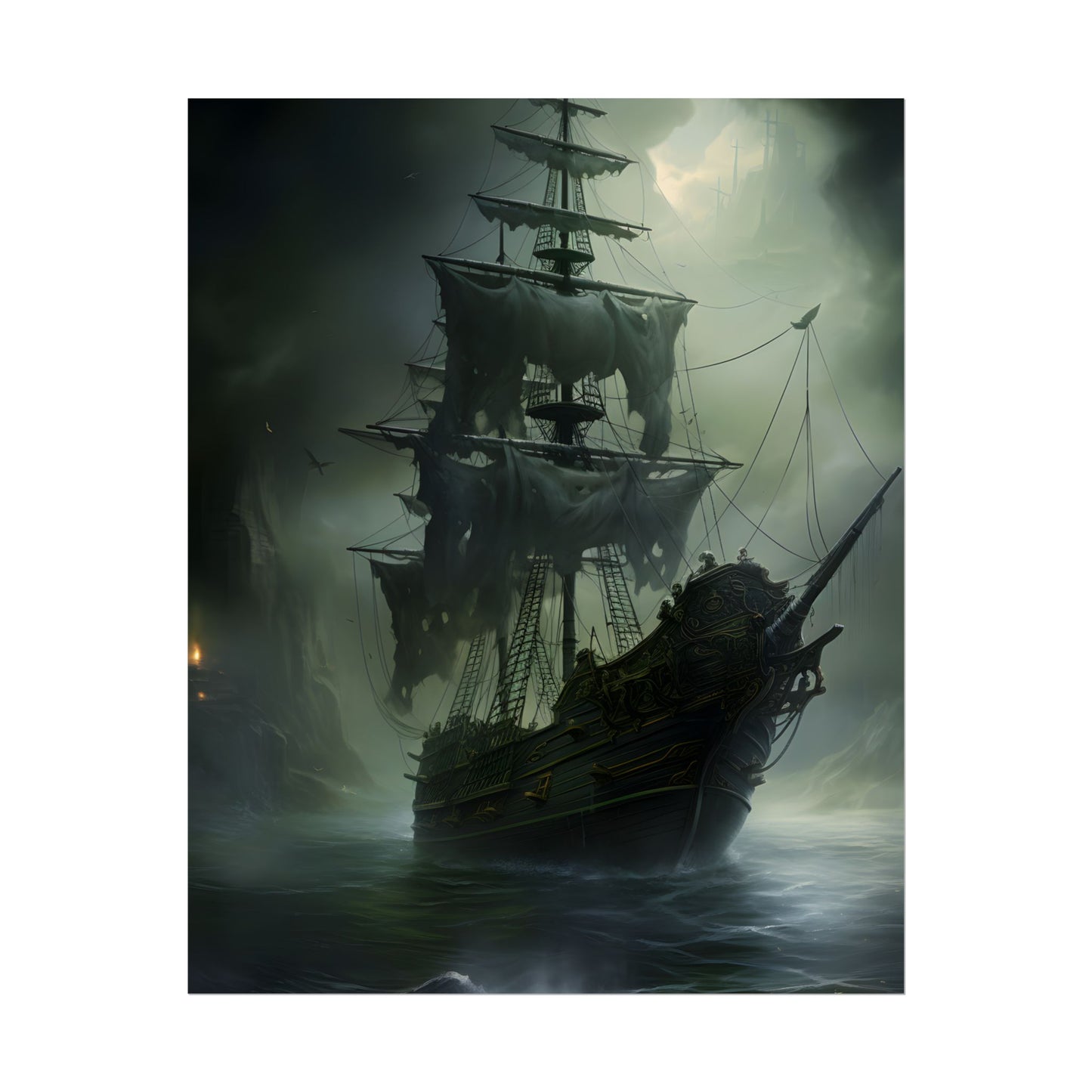 Pirate Ghost Ship: Sailing Through the Ocean - Poster