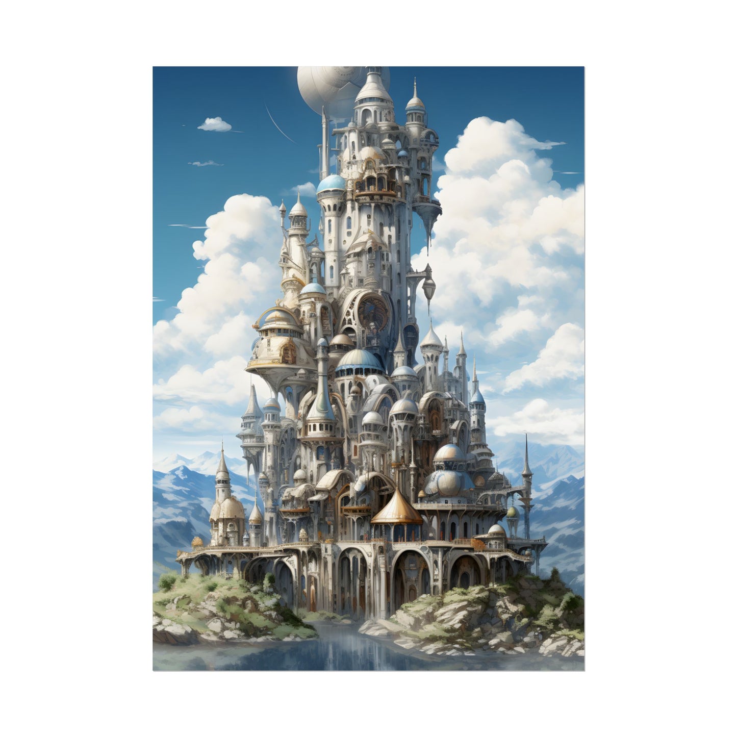 Floating City Columbia 6: Breathtaking Modern Cityscape - Poster