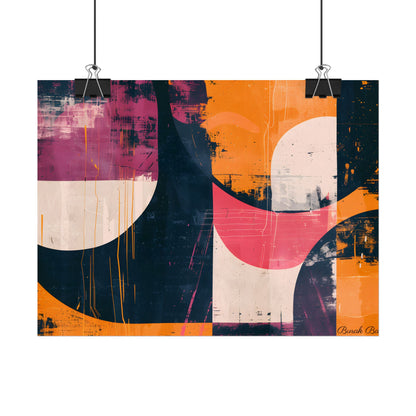 Vibrant Abstract Geometries: Colorful Artwork in Bold Shades - Poster