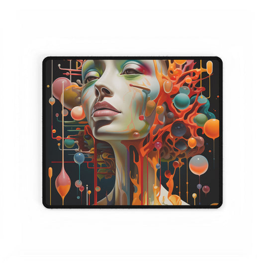 Celestial Wonder: Starry Night Sky with Comet - Desk Mat