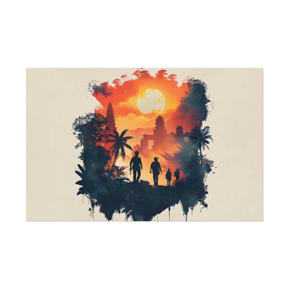 Nathan Drake's Adventure: Minimalist Illustration - Poster
