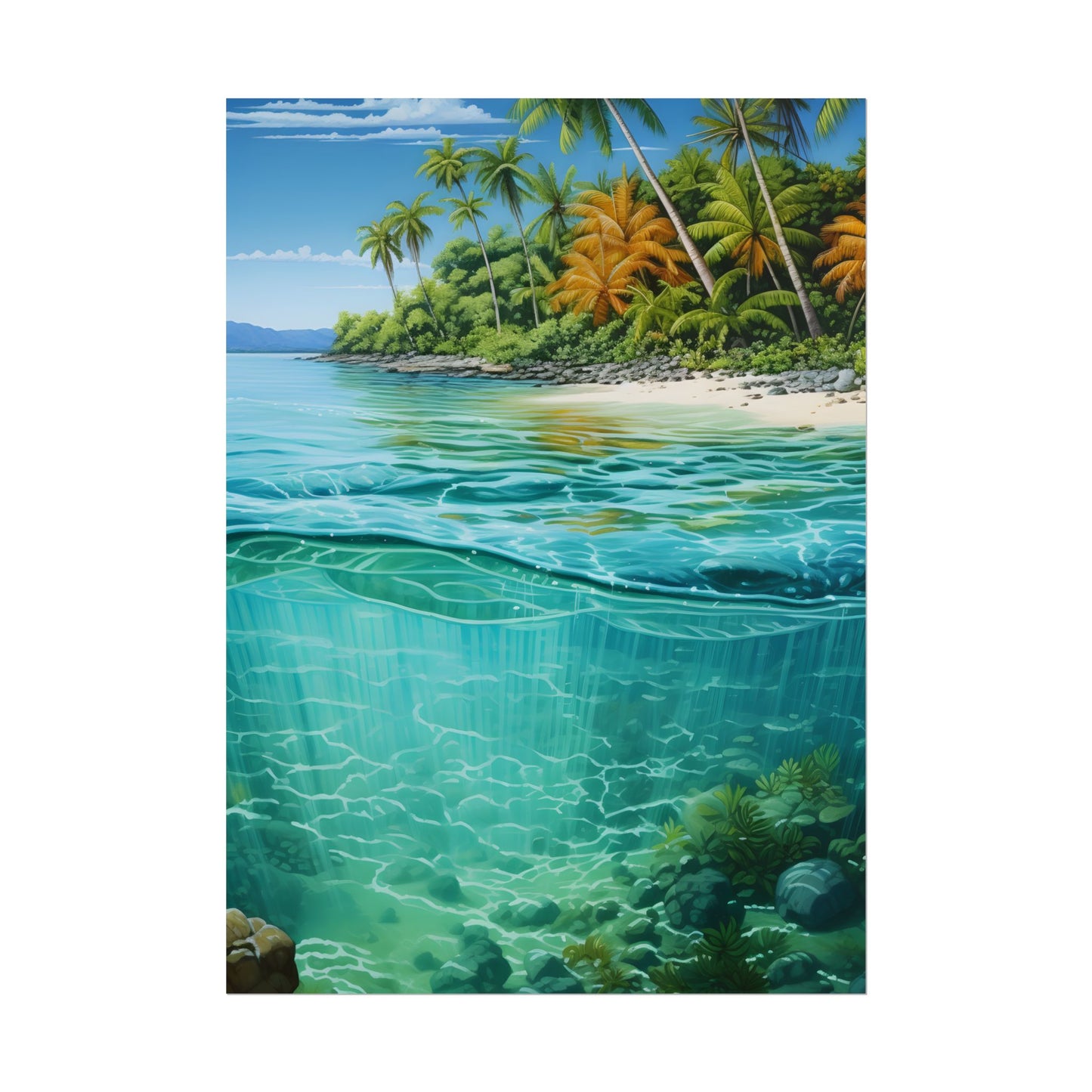 Tropical Island Paradise: Serene Natural Beauty - Poster