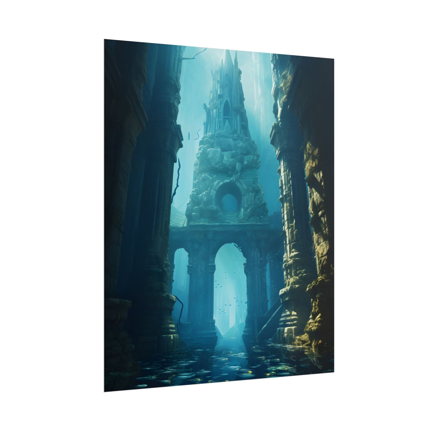 Lost Underwater Civilization: Ancient City Artwork - Poster