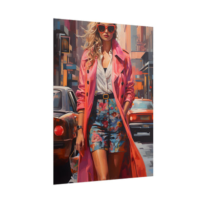 Urban Fashionista: City Street Photography Artwork - Poster