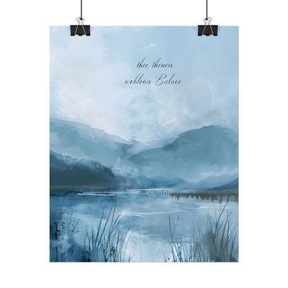 Peaceful Serenade: A Calming Landscape with Inspirational Quote - Poster