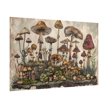 Vintage Mushroom Illustrations: A Collection of Unique Fungi - Poster
