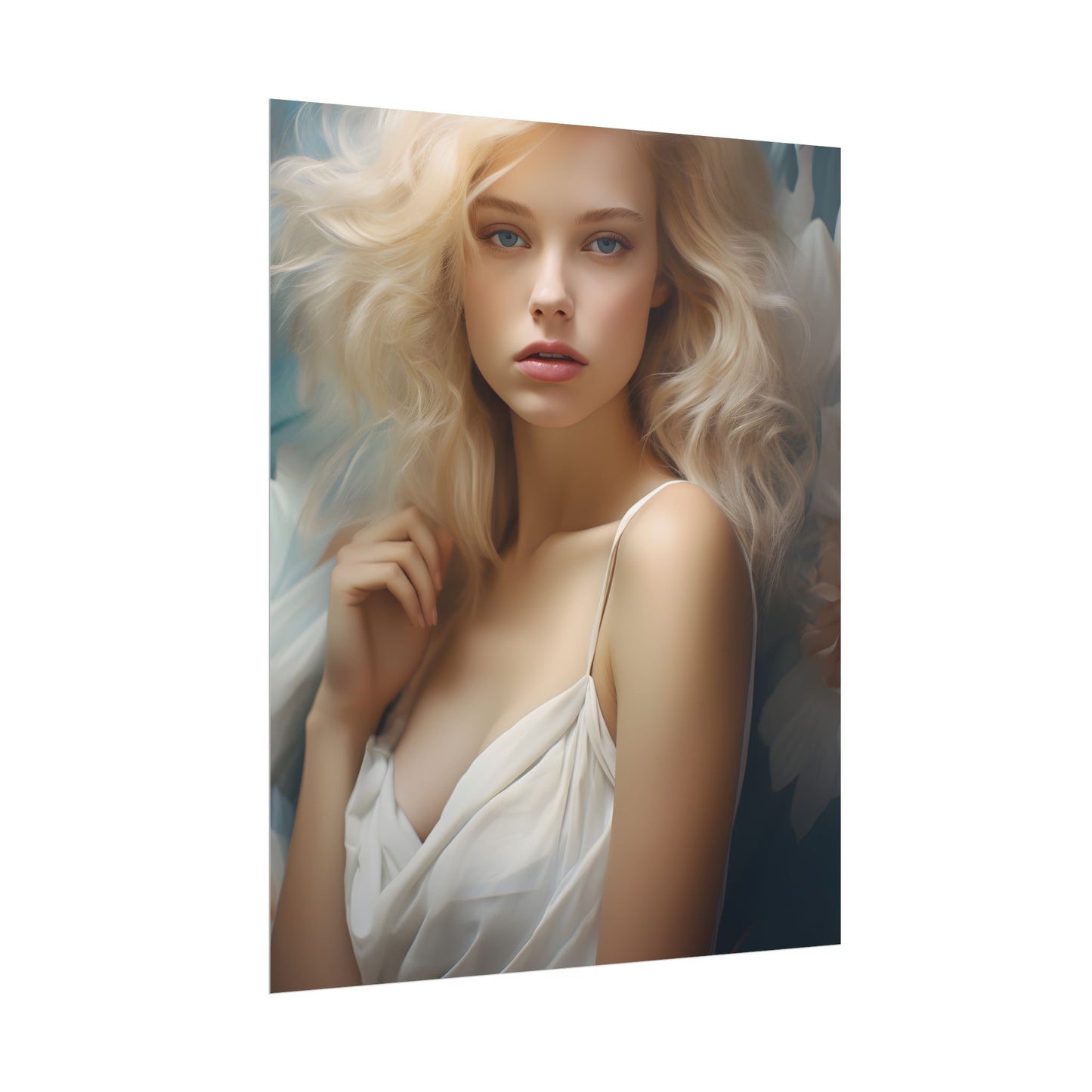 Modern Blonde Portrait: Unvarnished Natural Beauty - Poster