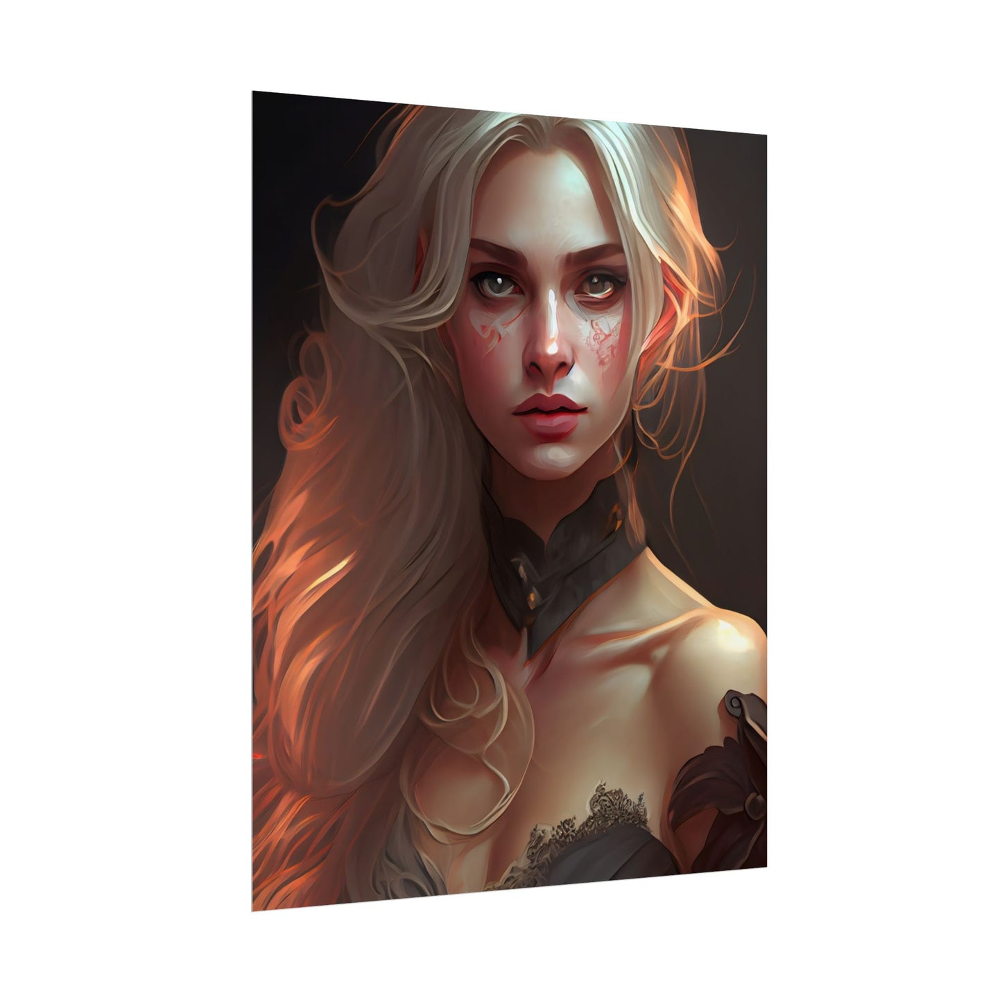 Blonde Beauty: Artistic Portrait of a Woman - Poster