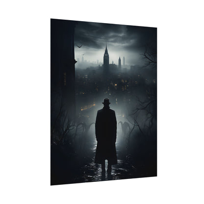 Dark Streets, Hard-Boiled: Urban Fantasy Detective Artwork - Poster