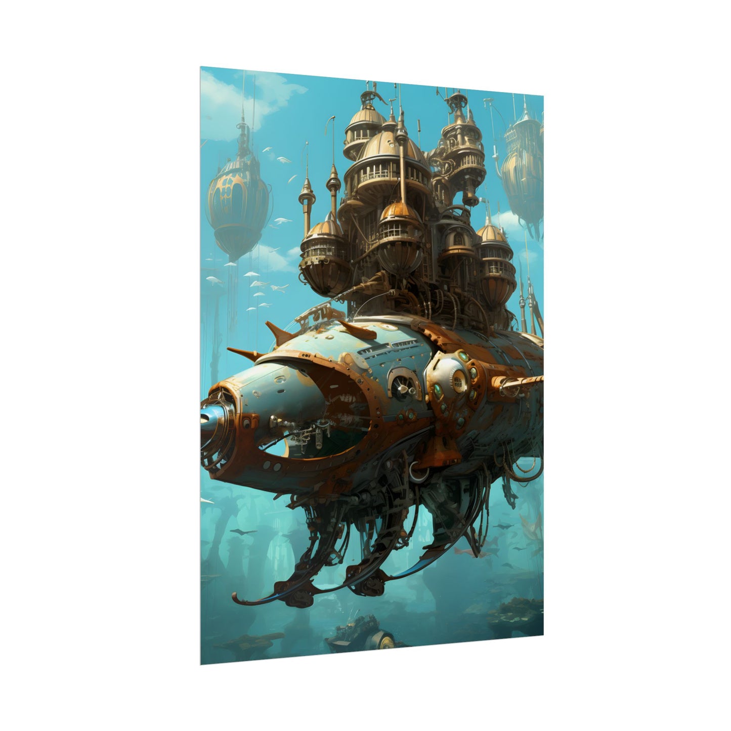 Steampunk Ocean Adventure: Victorian Industrial Voyage - Poster