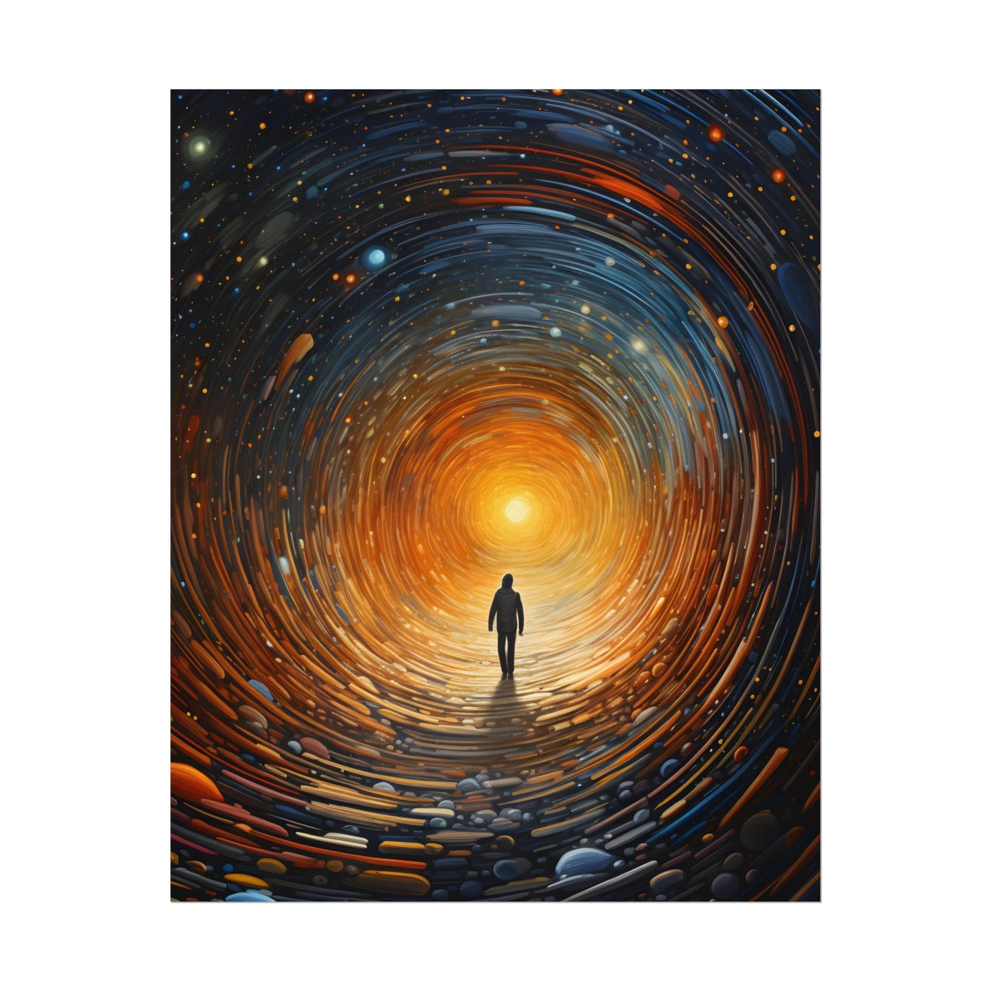 Space-Time Explorer: Intergalactic Adventure Digital Art - Poster