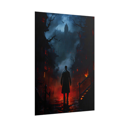 Urban Fantasy Noir: Nighttime Detective Artwork - Poster