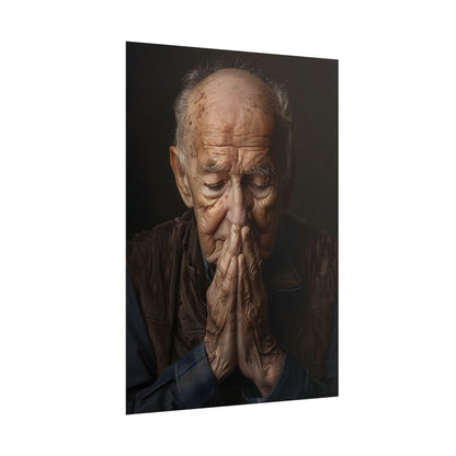 A Moment in Time: Gentle Aged Man in Formal Contemplation - Poster