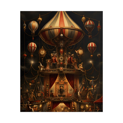 Whimsical Clockwork Circus: A Fantastical Artwork - Poster