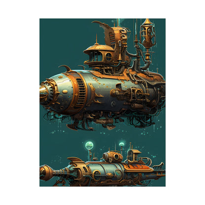 Steampunk Undersea Adventure: Captain Nemos' Submarine Odyssey - Poster