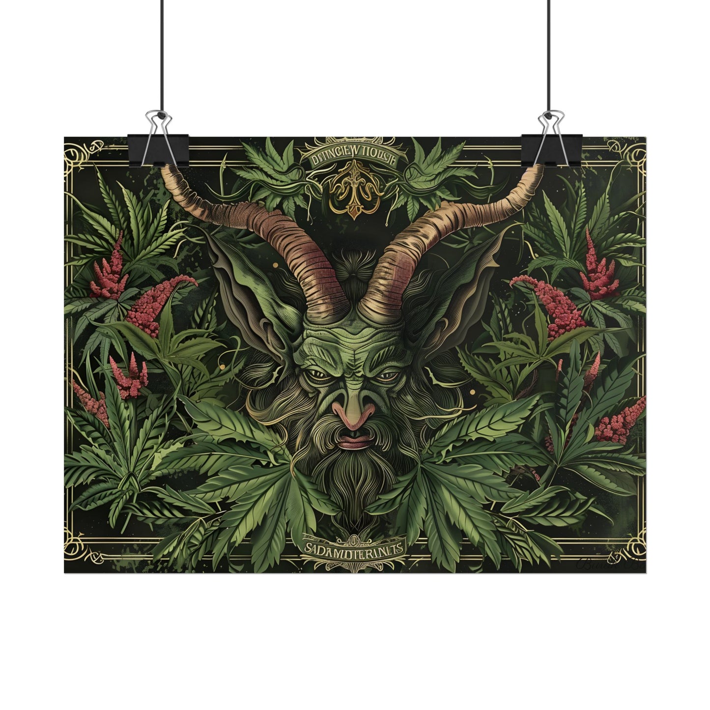 Victorian Devil: Dark Ominous Illustration - Poster