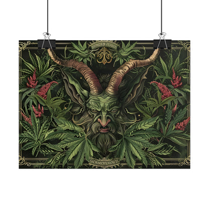 Victorian Devil: Dark Ominous Illustration - Poster
