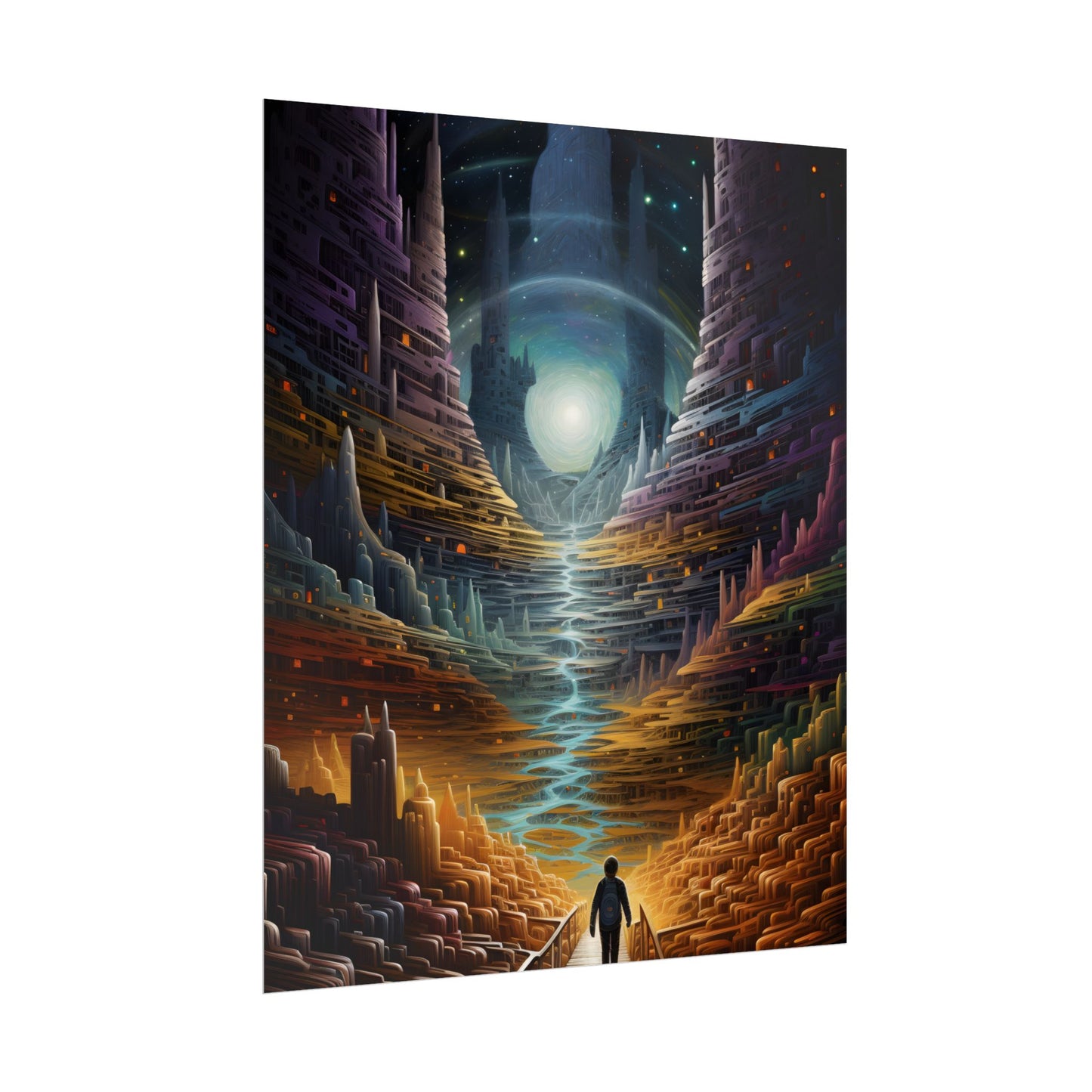 Space Explorer Journey: Astronaut in Cosmic Adventure - Poster