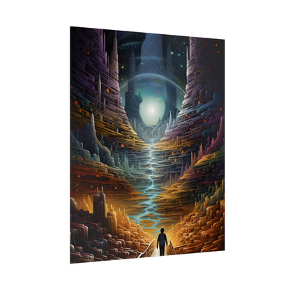 Space Explorer Journey: Astronaut in Cosmic Adventure - Poster