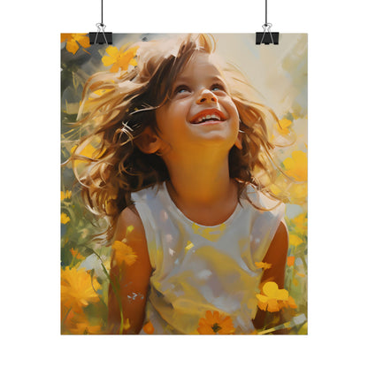 Childhood Innocence Portrait: A Candid Moment - Poster